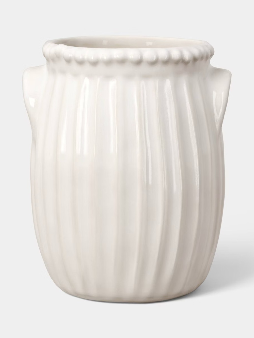 Beaded Cream Ceramic Utensil Holder - Threshold